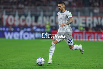 2023-09-30 - Mattia Zaccagni of SS Lazio seen in action during Serie A 2023/24 football match between AC Milan and SS Lazio at San Siro Stadium, Milan, Italy on September 30, 2023 - AC MILAN VS SS LAZIO - ITALIAN SERIE A - SOCCER