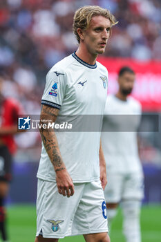 2023-09-30 - Nicolo Rovella of SS Lazio looks on during Serie A 2023/24 football match between AC Milan and SS Lazio at San Siro Stadium, Milan, Italy on September 30, 2023 - AC MILAN VS SS LAZIO - ITALIAN SERIE A - SOCCER