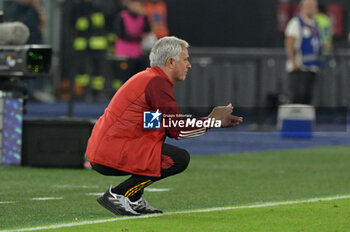 2023-10-01 - José Mourinho (AS Roma); during the Italian Football Championship League A 2023/2024 match between AS Roma vs Frosinone Calcio at the Olimpic Stadium in Rome on 01 October  2023. - AS ROMA VS FROSINONE CALCIO - ITALIAN SERIE A - SOCCER