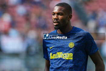 2023-10-07 - Marcus Thuram of FC Internazionale looks on during Serie A 2023/24 football match between FC Internazionale and Bologna FC at Giuseppe Meazza Stadium, Milan, Italy on October 07, 2023 - INTER - FC INTERNAZIONALE VS BOLOGNA FC - ITALIAN SERIE A - SOCCER