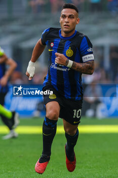 2023-10-07 - Lautaro Martinez of FC Internazionale seen in action during Serie A 2023/24 football match between FC Internazionale and Bologna FC at Giuseppe Meazza Stadium, Milan, Italy on October 07, 2023 - INTER - FC INTERNAZIONALE VS BOLOGNA FC - ITALIAN SERIE A - SOCCER