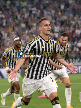 2023-10-07 - Arkadiusz Milik (Juventus FC) celebrates the goal - JUVENTUS FC VS TORINO FC - ITALIAN SERIE A - SOCCER