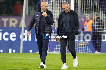 2023-10-23 - Vincenzo Italiano coch Fiorentina and Aurelio Andreazzoli coach Empoli - ACF FIORENTINA VS EMPOLI FC - ITALIAN SERIE A - SOCCER