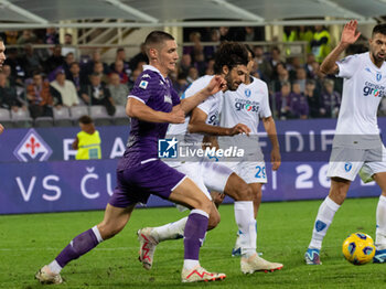 2023-10-23 - Milenkovic Nikola Fiorentina hindered by Luperto Sebastiano Empoli - ACF FIORENTINA VS EMPOLI FC - ITALIAN SERIE A - SOCCER
