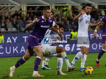 2023-10-23 - Milenkovic Nikola Fiorentina hindered by Luperto Sebastiano Empoli - ACF FIORENTINA VS EMPOLI FC - ITALIAN SERIE A - SOCCER
