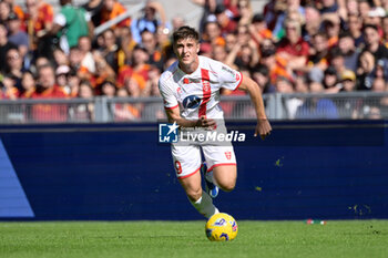2023-10-22 - Lorenzo Colombo (AC Monza)  during the Italian Football Championship League A 2023/2024 match between AS Roma vs AC Monza at the Olimpic Stadium in Rome on 22 October  2023. - AS ROMA VS AC MONZA - ITALIAN SERIE A - SOCCER