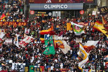 2023-10-22 - AS Roma supporters during the Italian Football Championship League A 2023/2024 match between AS Roma vs AC Monza at the Olimpic Stadium in Rome on 22 October  2023. - AS ROMA VS AC MONZA - ITALIAN SERIE A - SOCCER
