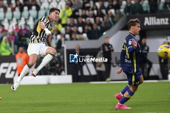 2023-10-28 - Dusan Vlahovic (Juventus FC) shots on goal - JUVENTUS FC VS HELLAS VERONA FC - ITALIAN SERIE A - SOCCER