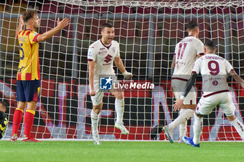 2023-10-28 - Alessandro Buongiorno of Torino FC celebrates after scoring a goal - US LECCE VS TORINO FC - ITALIAN SERIE A - SOCCER