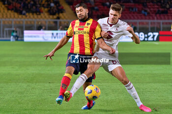 2023-10-28 - Gvidas Gineitis of Torino FC and Hamza Rafia of US Lecce - US LECCE VS TORINO FC - ITALIAN SERIE A - SOCCER