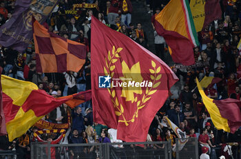 2023-11-05 - AS Roma supporters during the Italian Football Championship League A 2023/2024 match between AS Roma vs US Lecce at the Olimpic Stadium in Rome on 05 November  2023. - AS ROMA VS US LECCE - ITALIAN SERIE A - SOCCER