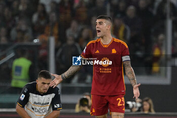 2023-11-05 - Gianluca Mancini (AS Roma); during the Italian Football Championship League A 2023/2024 match between AS Roma vs US Lecce at the Olimpic Stadium in Rome on 05 November  2023. - AS ROMA VS US LECCE - ITALIAN SERIE A - SOCCER