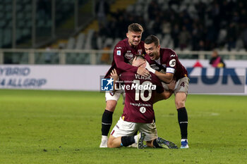 2023-11-06 - Alessandro Buongiorno (Torino FC) and Karol Linetty (Torino FC) celebrates the goal of Nikola Vlasic (Torino FC) - TORINO FC VS US SASSUOLO - ITALIAN SERIE A - SOCCER