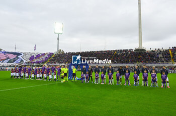2023-11-12 - the teams at the beginning of the match - ACF FIORENTINA VS BOLOGNA FC - ITALIAN SERIE A - SOCCER