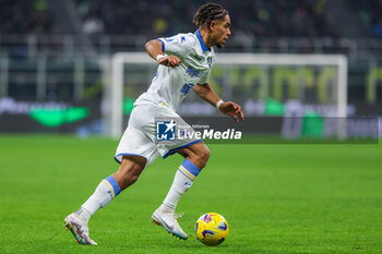 2023-11-12 - Anthony Oyono of Frosinone Calcio seen in action during Serie A 2023/24 football match between FC Internazionale and Frosinone Calcio at Giuseppe Meazza Stadium, Milan, Italy on November 12, 2023 - INTER - FC INTERNAZIONALE VS FROSINONE CALCIO - ITALIAN SERIE A - SOCCER