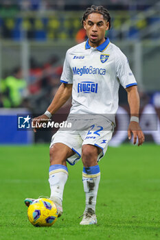 2023-11-12 - Anthony Oyono of Frosinone Calcio seen in action during Serie A 2023/24 football match between FC Internazionale and Frosinone Calcio at Giuseppe Meazza Stadium, Milan, Italy on November 12, 2023 - INTER - FC INTERNAZIONALE VS FROSINONE CALCIO - ITALIAN SERIE A - SOCCER