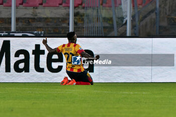 2023-11-11 - Lameck Banda of US Lecce celebrates after scoring a goal - US LECCE VS AC MILAN - ITALIAN SERIE A - SOCCER