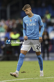 2023-11-12 - SSC Napoli’s Danish midfielder Jesper Lindstrom looks dejected during the Serie A football match between SSC Napoli and Empoli at the Diego Armando Maradona Stadium in Naples, southern Italy, on November 12, 2023. - SSC NAPOLI VS EMPOLI FC - ITALIAN SERIE A - SOCCER