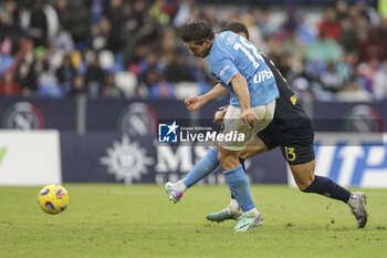 2023-11-12 - SSC Napoli's Argentine forward Giovanni Simeone scores but is cancelled during the Serie A football match between SSC Napoli and Empoli at the Diego Armando Maradona Stadium in Naples, southern Italy, on November 12, 2023. - SSC NAPOLI VS EMPOLI FC - ITALIAN SERIE A - SOCCER