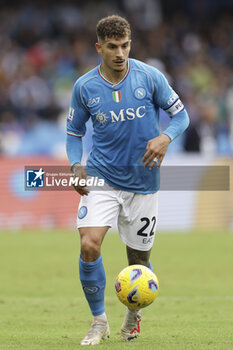 2023-11-12 - SSC Napoli's Italian defender Giovanni Di Lorenzo controls the ball during the Serie A football match between SSC Napoli and Empoli at the Diego Armando Maradona Stadium in Naples, southern Italy, on November 12, 2023. - SSC NAPOLI VS EMPOLI FC - ITALIAN SERIE A - SOCCER