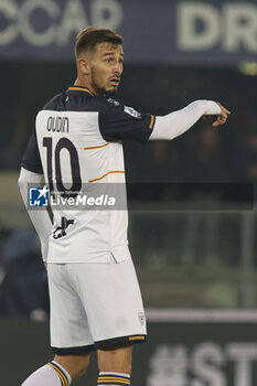 2023-11-27 - Remi Oudin of US Lecce  gestures during Hellas Verona FC  vs US Lecce, 13° Serie A Tim 2023-24 game at Marcantonio Bentegodi Stadium in Verona (VR), Italy, on November 27, 2023. - HELLAS VERONA FC VS US LECCE - ITALIAN SERIE A - SOCCER