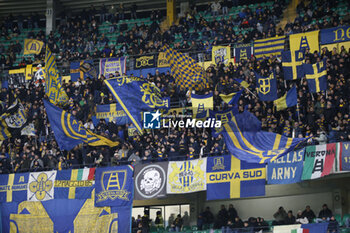 2023-11-27 - Hellas Verona fans show their support during Hellas Verona FC  vs US Lecce, 13° Serie A Tim 2023-24 game at Marcantonio Bentegodi Stadium in Verona (VR), Italy, on November 27, 2023. - HELLAS VERONA FC VS US LECCE - ITALIAN SERIE A - SOCCER