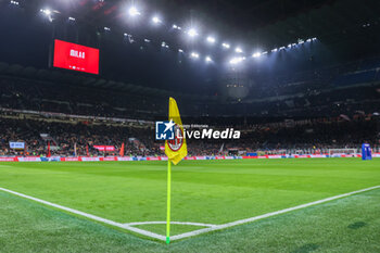 2023-11-25 - A general view inside the stadium with AC Milan flag during Serie A 2023/24 football match between AC Milan and ACF Fiorentina at San Siro Stadium, Milan, Italy on November 25, 2023 - AC MILAN VS ACF FIORENTINA - ITALIAN SERIE A - SOCCER