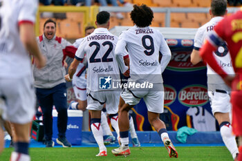 2023-12-03 - Charalampos Lykogiannis of Bologna FC celebrates after scoring a goal - US LECCE VS BOLOGNA FC - ITALIAN SERIE A - SOCCER