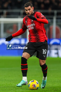 2023-12-02 - Theo Hernandez of AC Milan seen in action during Serie A 2023/24 football match between AC Milan and Frosinone Calcio at San Siro Stadium, Milan, Italy on December 02, 2023 - AC MILAN VS FROSINONE CALCIO - ITALIAN SERIE A - SOCCER