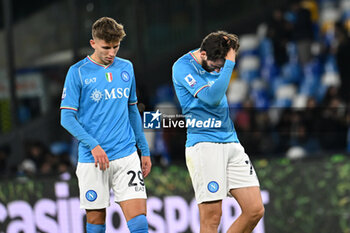 2023-12-03 - Jesper Lindstrom of SSC Napoli and Khvicha Kvaratskhelia of SSC Napoli disappointed at the end of the race during Serie A between SSC Napoli vs FC Internazionale at Diego Armando Maradona Stadium - SSC NAPOLI VS INTER - FC INTERNAZIONALE - ITALIAN SERIE A - SOCCER