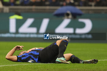2023-12-09 - Lautaro Martinez of FC Internazionale injured during Serie A 2023/24 football match between FC Internazionale and Udinese Calcio at Giuseppe Meazza Stadium, Milan, Italy on December 09, 2023 - INTER - FC INTERNAZIONALE VS UDINESE CALCIO - ITALIAN SERIE A - SOCCER