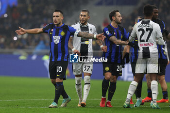 2023-12-09 - Lautaro Martinez of FC Internazionale reacts during Serie A 2023/24 football match between FC Internazionale and Udinese Calcio at Giuseppe Meazza Stadium, Milan, Italy on December 09, 2023 - INTER - FC INTERNAZIONALE VS UDINESE CALCIO - ITALIAN SERIE A - SOCCER