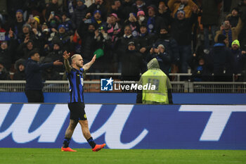 2023-12-09 - Federico Dimarco of FC Internazionale celebrates after scoring a goal during Serie A 2023/24 football match between FC Internazionale and Udinese Calcio at Giuseppe Meazza Stadium, Milan, Italy on December 09, 2023 - INTER - FC INTERNAZIONALE VS UDINESE CALCIO - ITALIAN SERIE A - SOCCER