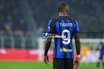 2023-12-09 - Marcus Thuram of FC Internazionale looks on during Serie A 2023/24 football match between FC Internazionale and Udinese Calcio at Giuseppe Meazza Stadium, Milan, Italy on December 09, 2023 - INTER - FC INTERNAZIONALE VS UDINESE CALCIO - ITALIAN SERIE A - SOCCER