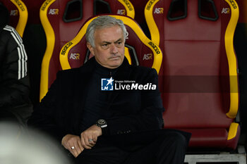 2023-12-10 - José Mourinho coach of AS Roma;  during the Italian Football Championship League A 2023/2024 match between AS Roma vs ACF Fiorentina at the Olimpic Stadium in Rome on 10 December  2023. - AS ROMA VS ACF FIORENTINA - ITALIAN SERIE A - SOCCER