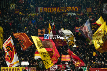 2023-12-10 - AS Roma supporters during the Italian Football Championship League A 2023/2024 match between AS Roma vs ACF Fiorentina at the Olimpic Stadium in Rome on 10 December  2023. - AS ROMA VS ACF FIORENTINA - ITALIAN SERIE A - SOCCER