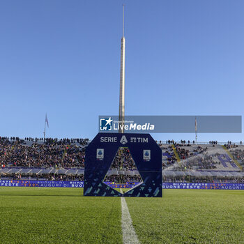 2023-12-17 - The Serie A Logo in the pich before ACF Fiorentina vs Hellas Verona FC, 16° Serie A Tim 2023-24 game at Artemio Franchi Stadium in Firenze (FI), Italy, on Dicember 17, 2023. - ACF FIORENTINA VS HELLAS VERONA FC - ITALIAN SERIE A - SOCCER