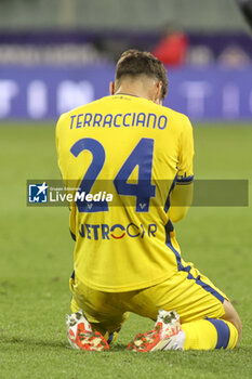 2023-12-17 - Filippo Terracciano of Hellas Verona FC expresses disappointment at the end of ACF Fiorentina vs Hellas Verona FC, 16° Serie A Tim 2023-24 game at Artemio Franchi Stadium in Firenze (FI), Italy, on Dicember 17, 2023. - ACF FIORENTINA VS HELLAS VERONA FC - ITALIAN SERIE A - SOCCER