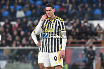 2023-12-15 - Dusan Vlahovic of Juventus during Serie A TIM between Genoa CFC and Juventus FC at Stadio Luigi Ferraris, Genova - GENOA CFC VS JUVENTUS FC - ITALIAN SERIE A - SOCCER