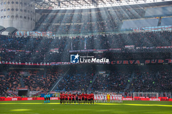 2023-12-17 - A general view inside the stadium with AC Milan players and AC Monza players during Serie A 2023/24 football match between AC Milan and AC Monza at San Siro Stadium, Milan, Italy on December 17, 2023 - AC MILAN VS AC MONZA - ITALIAN SERIE A - SOCCER