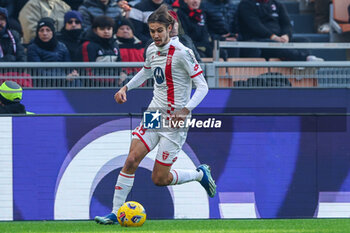 2023-12-17 - Andrea Colpani of AC Monza seen in action during Serie A 2023/24 football match between AC Milan and AC Monza at San Siro Stadium, Milan, Italy on December 17, 2023 - AC MILAN VS AC MONZA - ITALIAN SERIE A - SOCCER