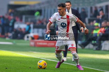2023-12-17 - Dany Mota of AC Monza seen in action during Serie A 2023/24 football match between AC Milan and AC Monza at San Siro Stadium, Milan, Italy on December 17, 2023 - AC MILAN VS AC MONZA - ITALIAN SERIE A - SOCCER