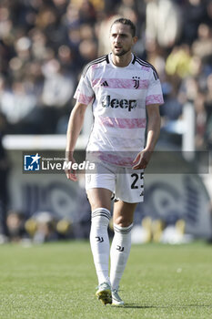 2023-12-23 - Juventus' French midfielder Adrien Rabiot looks during the Serie A football match between Frosinone Calcio vs Juventus FC at the Benito Stirpe stadium in Frosinone, Italy on December 23, 2023. - FROSINONE CALCIO VS JUVENTUS FC - ITALIAN SERIE A - SOCCER