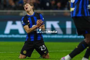 2023-12-23 - Nicolo Barella of FC Internazionale reacts during Serie A 2023/24 football match between FC Internazionale and US Lecce at Giuseppe Meazza Stadium, Milan, Italy on December 23, 2023 - INTER - FC INTERNAZIONALE VS US LECCE - ITALIAN SERIE A - SOCCER