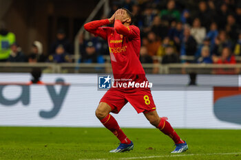 2023-12-23 - Hamza Rafia of US Lecce reacts during Serie A 2023/24 football match between FC Internazionale and US Lecce at Giuseppe Meazza Stadium, Milan, Italy on December 23, 2023 - INTER - FC INTERNAZIONALE VS US LECCE - ITALIAN SERIE A - SOCCER