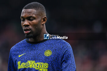 2023-12-23 - Marcus Thuram of FC Internazionale looks on during Serie A 2023/24 football match between FC Internazionale and US Lecce at Giuseppe Meazza Stadium, Milan, Italy on December 23, 2023 - INTER - FC INTERNAZIONALE VS US LECCE - ITALIAN SERIE A - SOCCER
