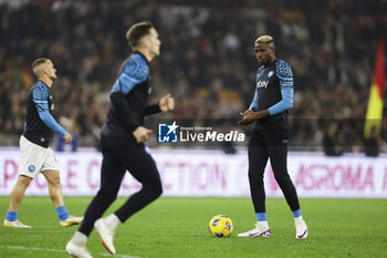 2023-12-23 - SSC Napoli's Nigerian forward Victor Osimhen controls the ball during the Serie A football match between AS Roma vs SSC Napoli Football Club at the Olimpico Stadium in Rome, Italy on December 23, 2023 - AS ROMA VS SSC NAPOLI - ITALIAN SERIE A - SOCCER
