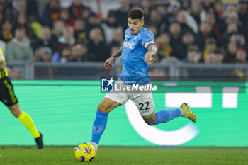 2023-12-23 - SSC Napoli's Italian defender Giovanni Di Lorenzo during the Serie A football match between AS Roma vs SSC Napoli Football Club at the Olimpico Stadium in Rome, Italy on December 23, 2023 - AS ROMA VS SSC NAPOLI - ITALIAN SERIE A - SOCCER
