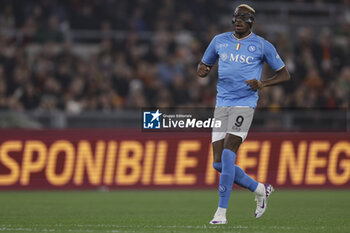 2023-12-23 - SSC Napoli's Nigerian forward Victor Osimhen looks during the Serie A football match between AS Roma vs SSC Napoli Football Club at the Olimpico Stadium in Rome, Italy on December 23, 2023 - AS ROMA VS SSC NAPOLI - ITALIAN SERIE A - SOCCER