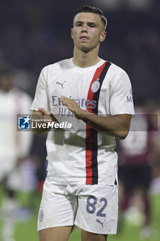 2023-12-22 - Milan’s Serbian defender Jan-Carlo Simic during the Serie A football match between Unione Sportiva Salernitana vs AC Milan at the Arechi Stadium in Salerno on December 22, 2023. - US SALERNITANA VS AC MILAN - ITALIAN SERIE A - SOCCER